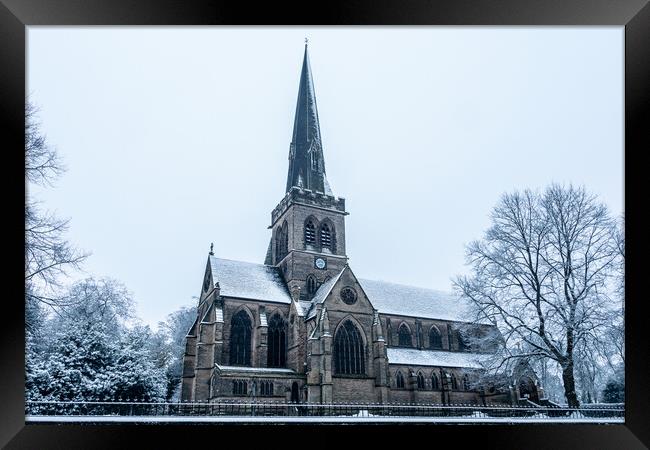 Wentworth Church Christmas Framed Print by Apollo Aerial Photography