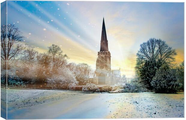 Wentworth Church Christmas Canvas Print by Apollo Aerial Photography