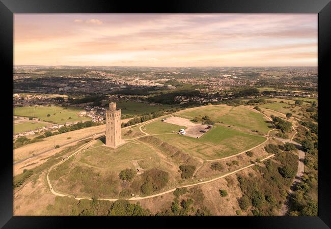 Castle Hill Victoria Tower Framed Print by Apollo Aerial Photography