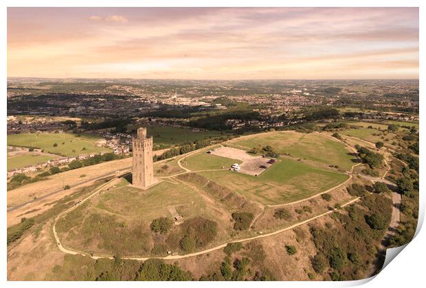 Castle Hill Victoria Tower Print by Apollo Aerial Photography