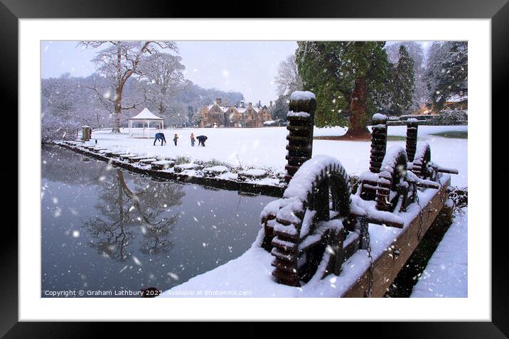 Winter Wonderland in Cotswolds Framed Mounted Print by Graham Lathbury