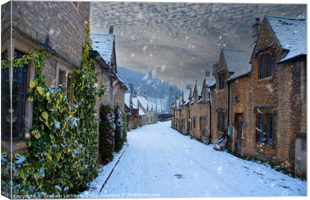 Castle Combe, Cotswolds Canvas Print by Graham Lathbury