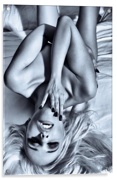 7088 Erotica Nude Platinum Blonde Acrylic by Amyn Nasser X SURXPOSED ART