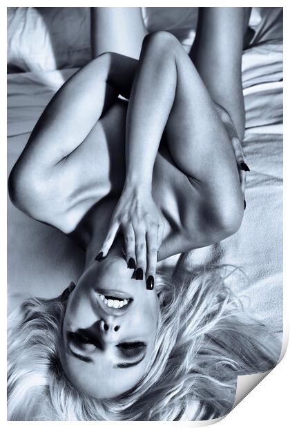 7088 Erotica Nude Platinum Blonde Print by Amyn Nasser X SURXPOSED ART