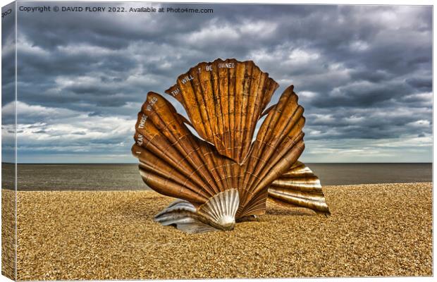 The Scallop at Aldeburgh Canvas Print by DAVID FLORY