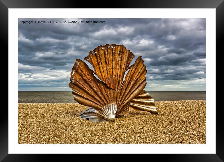 The Scallop at Aldeburgh Framed Mounted Print by DAVID FLORY