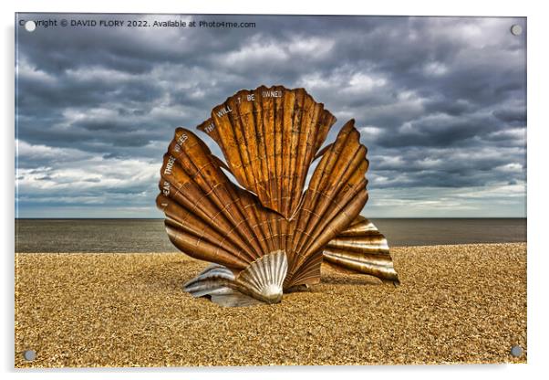 The Scallop at Aldeburgh Acrylic by DAVID FLORY