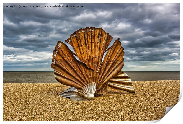The Scallop at Aldeburgh Print by DAVID FLORY