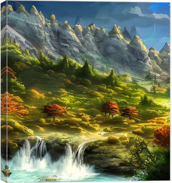 Enchanting Valley of Fairies Canvas Print by Roger Mechan