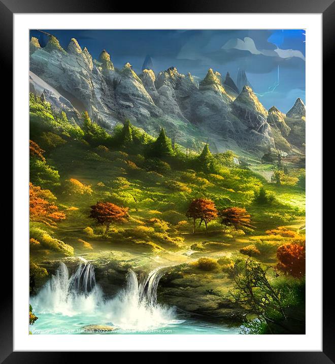 Enchanting Valley of Fairies Framed Mounted Print by Roger Mechan