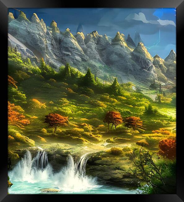 Enchanting Valley of Fairies Framed Print by Roger Mechan