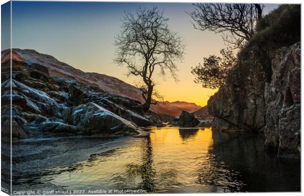 The River Esk in winter Canvas Print by geoff shoults