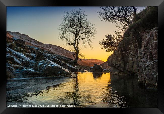The River Esk in winter Framed Print by geoff shoults