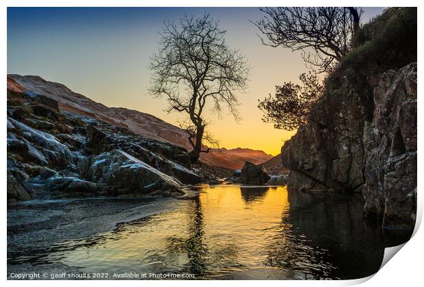 The River Esk in winter Print by geoff shoults