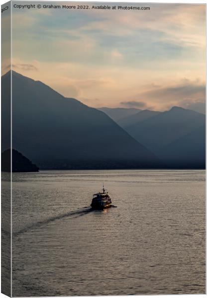 Como ferry evening Canvas Print by Graham Moore