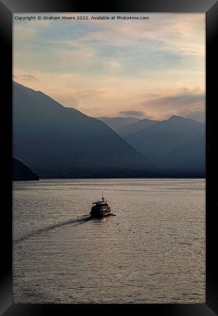 Como ferry evening Framed Print by Graham Moore