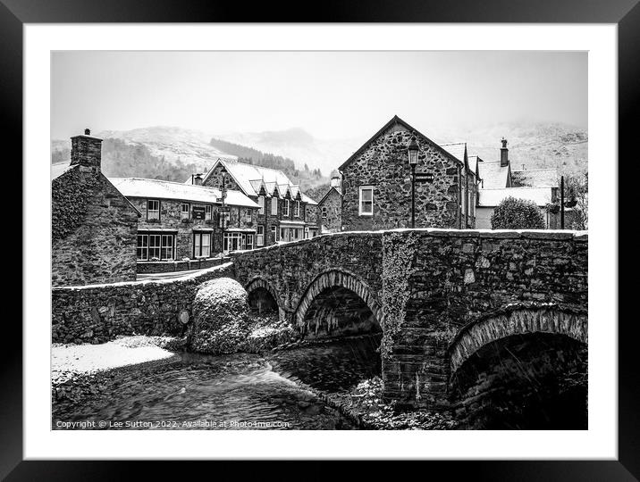 Winter in Beddgelert. Framed Mounted Print by Lee Sutton
