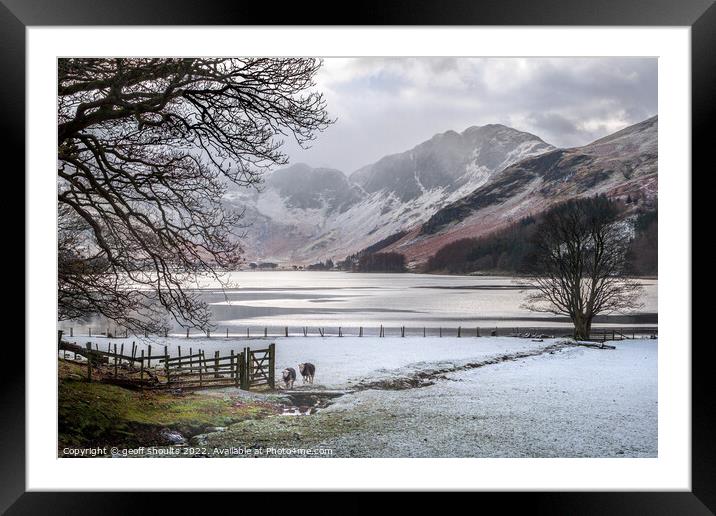 Buttermere Winter's Morning Framed Mounted Print by geoff shoults