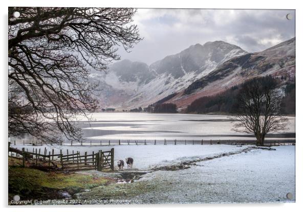 Buttermere Winter's Morning Acrylic by geoff shoults