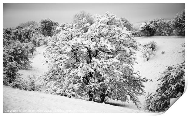 Cotswold Snow Print by Simon Johnson