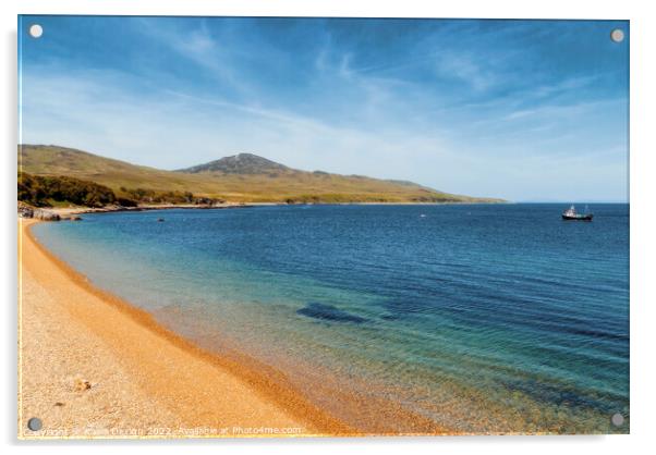 Beautiful Bunnahabhain Beach, Isle of Islay Acrylic by Kasia Design