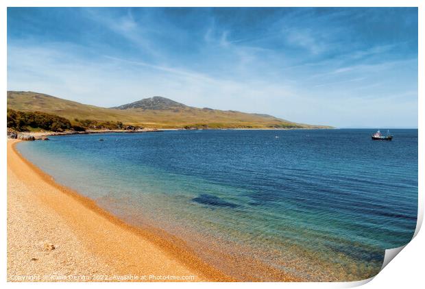 Beautiful Bunnahabhain Beach, Isle of Islay Print by Kasia Design