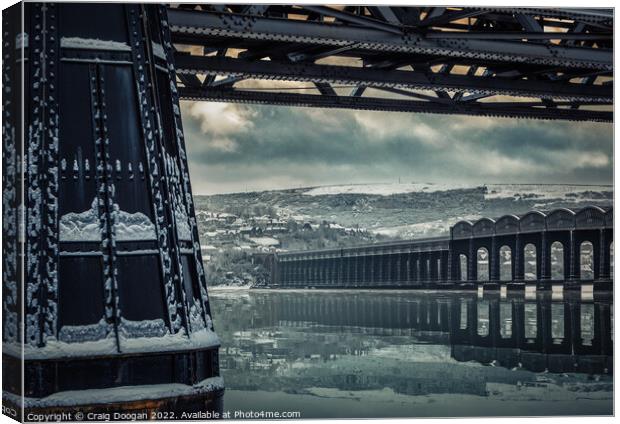 Tay Rail Bridge - Dundee - Wormit Canvas Print by Craig Doogan