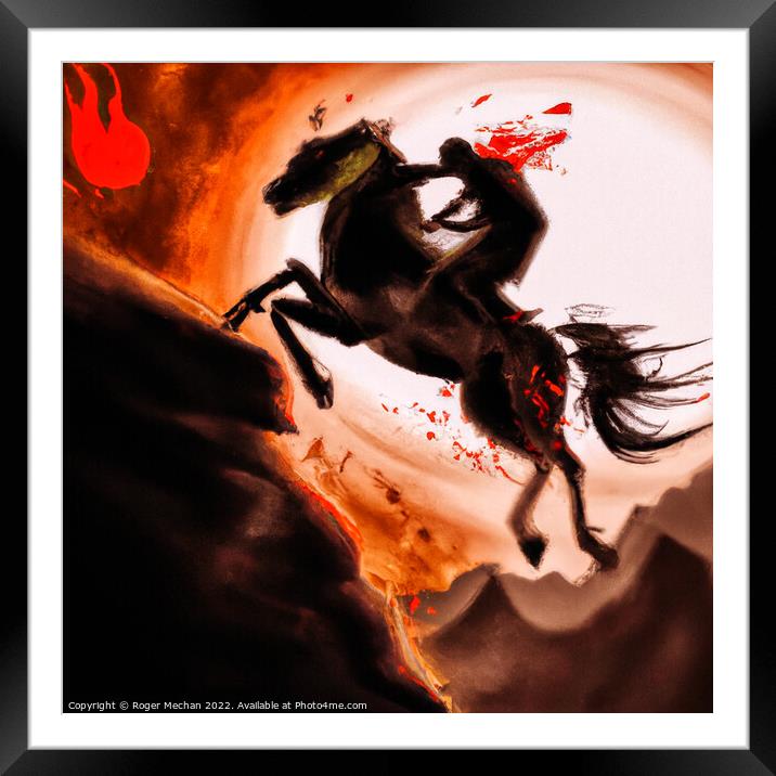 Inferno Ride Framed Mounted Print by Roger Mechan