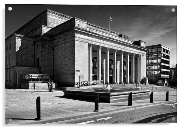 Sheffield City Hall Acrylic by Darren Galpin