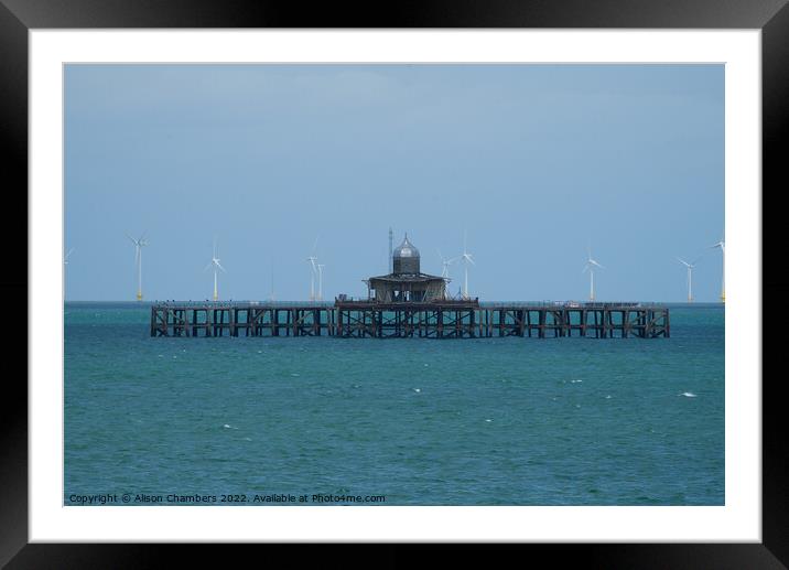 Old Herne Bay Pier Framed Mounted Print by Alison Chambers
