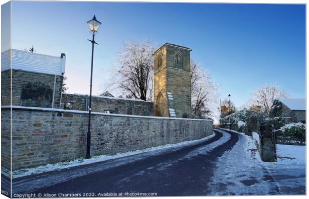 Holy Trinity Church Wentworth  Canvas Print by Alison Chambers