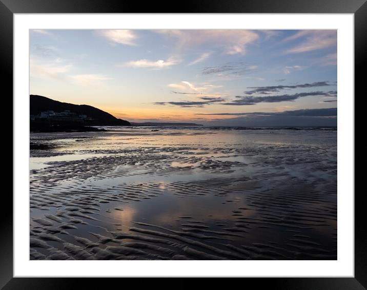 Sunset along the North Devon coast Framed Mounted Print by Tony Twyman