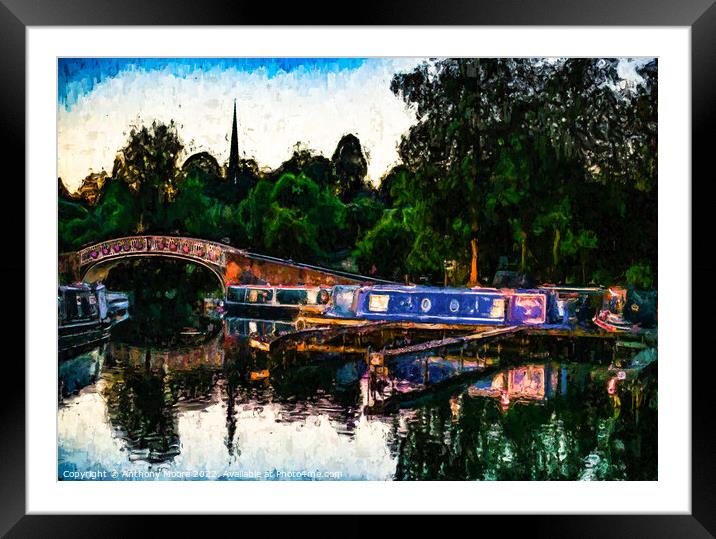 Braunston Marina Framed Mounted Print by Anthony Moore