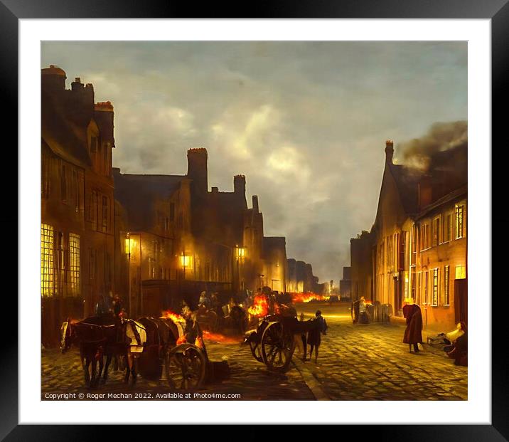 Holland's Medieval Farrier Street Framed Mounted Print by Roger Mechan