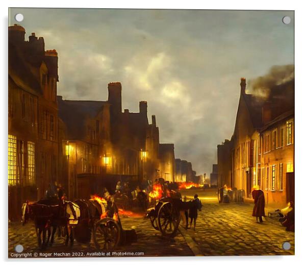 Holland's Medieval Farrier Street Acrylic by Roger Mechan