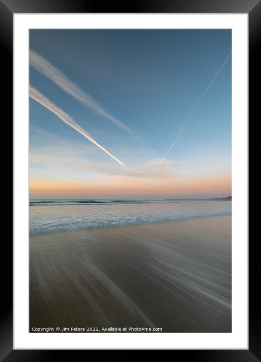Tregantle beach in the early morning sunshine Framed Mounted Print by Jim Peters
