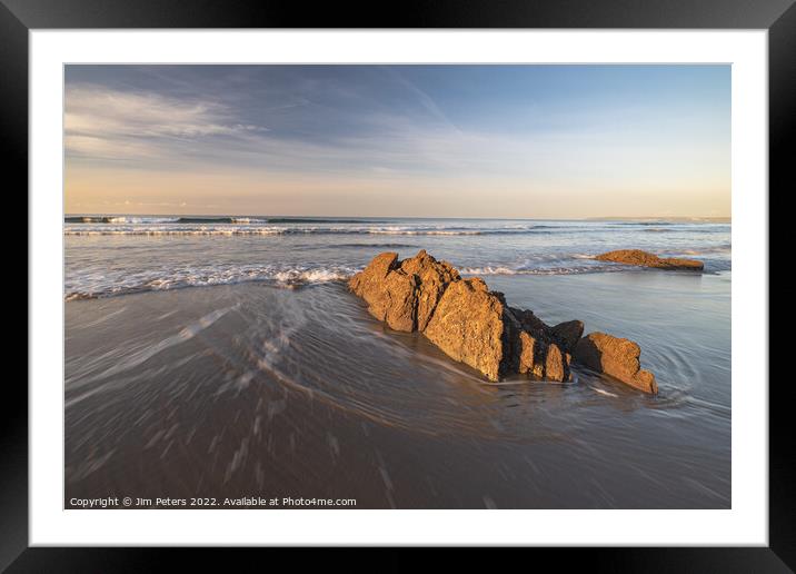 Tregantle Beach Whitsand Bay Cornwall Framed Mounted Print by Jim Peters