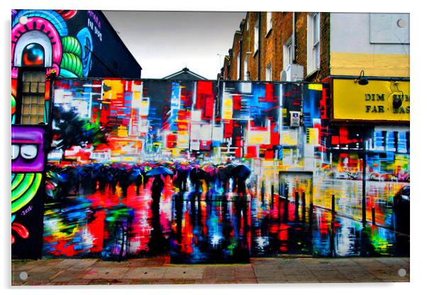 Graffiti Street Art Camden Town London Acrylic by Andy Evans Photos