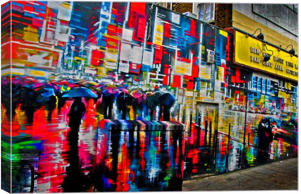 Graffiti Street Art Camden Town London Canvas Print by Andy Evans Photos