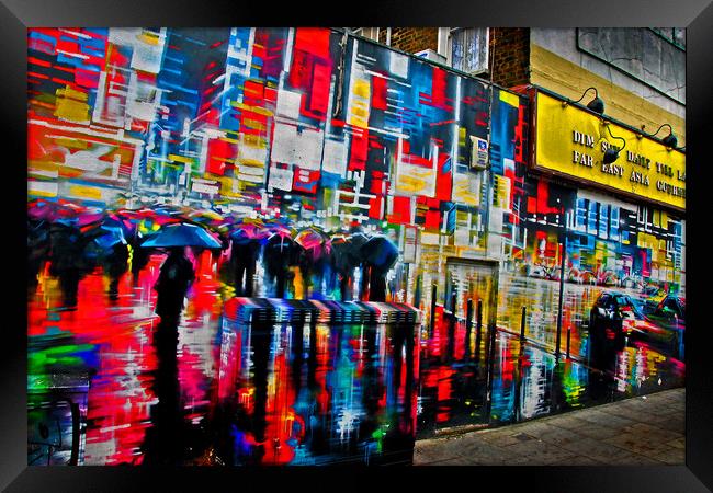 Graffiti Street Art Camden Town London Framed Print by Andy Evans Photos