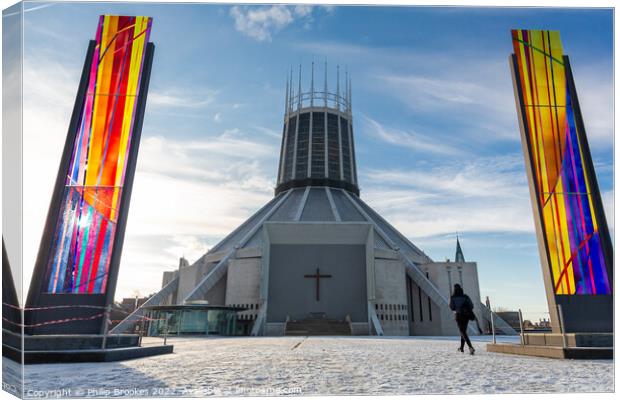 Liverpool Metropolitan Cathedral Canvas Print by Philip Brookes