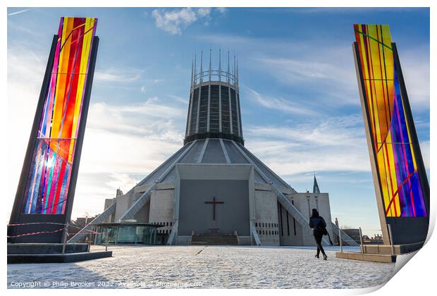 Liverpool Metropolitan Cathedral Print by Philip Brookes