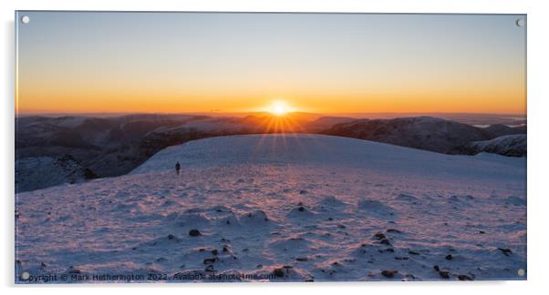 Helvellyn Sunrise Acrylic by Mark Hetherington