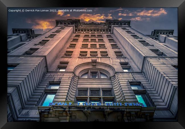 Royal Liver Building Framed Print by Derrick Fox Lomax