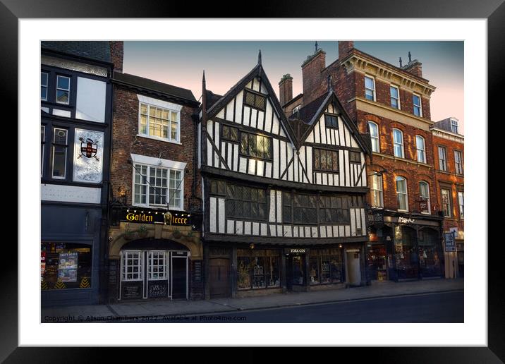 Pavement York Framed Mounted Print by Alison Chambers