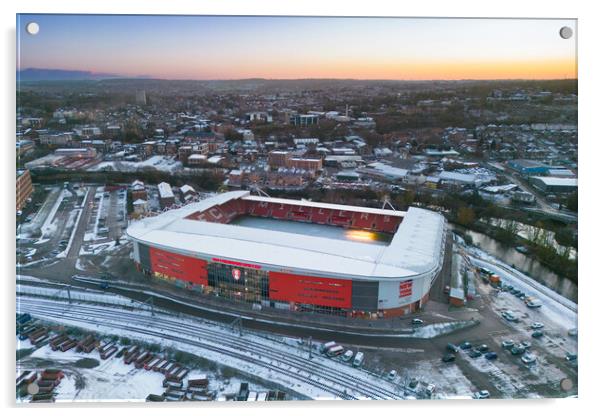 Rotherham United Acrylic by Apollo Aerial Photography