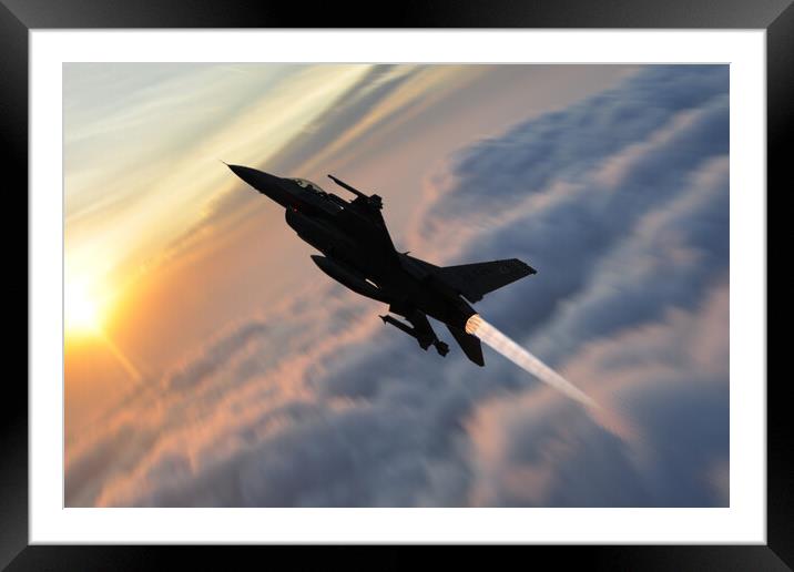 Falcon Cloud Burst Framed Mounted Print by J Biggadike