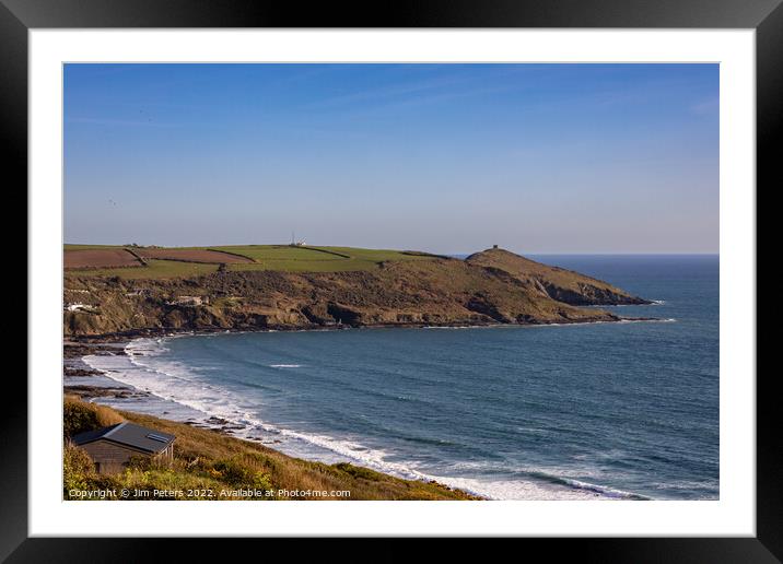 Rame Head in the spring sunshine Framed Mounted Print by Jim Peters