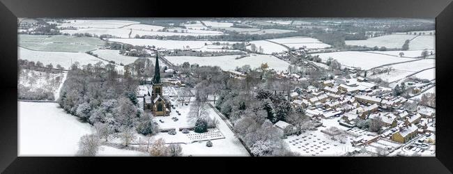 Wentworth In The Snow Framed Print by Apollo Aerial Photography