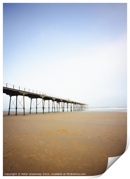 The Pier At Saltburn-by-the-Sea On The North Yorkshire Coast On  Print by Peter Greenway